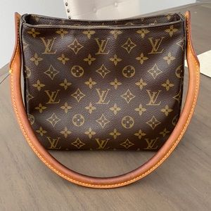 LV Monogram Looping MM Canvas Shoulder Bag